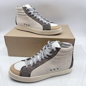 Pierre Hardy Women's High-Top Sneakers - White and Tan